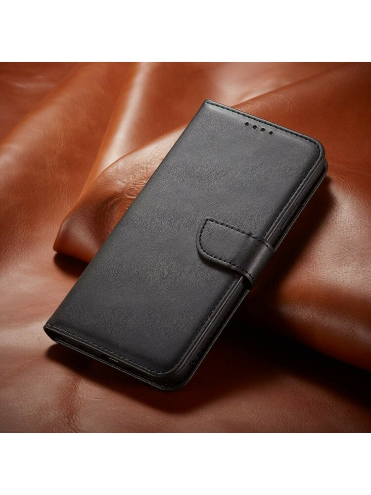 Dėklas Wallet Case Samsung A155 A15 4G / A156 A15 5G juodas