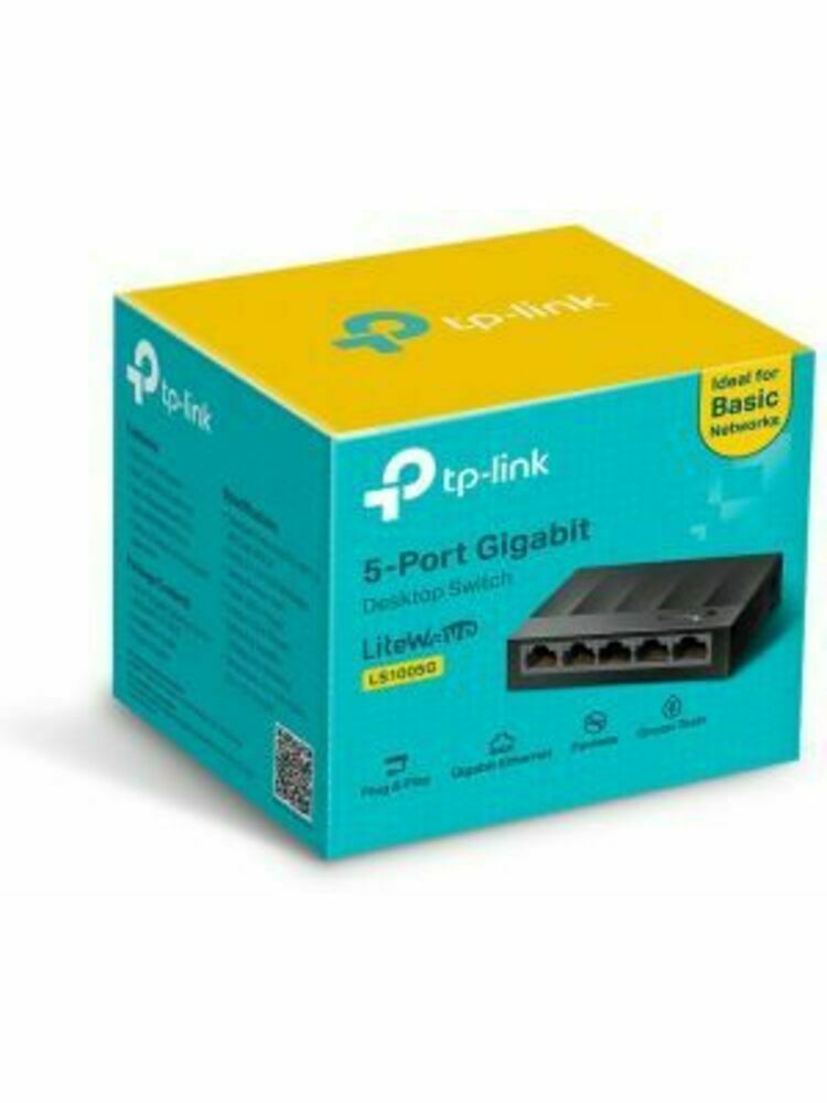 5 jungčių „tp-link ls1005g“ jungtis juoda