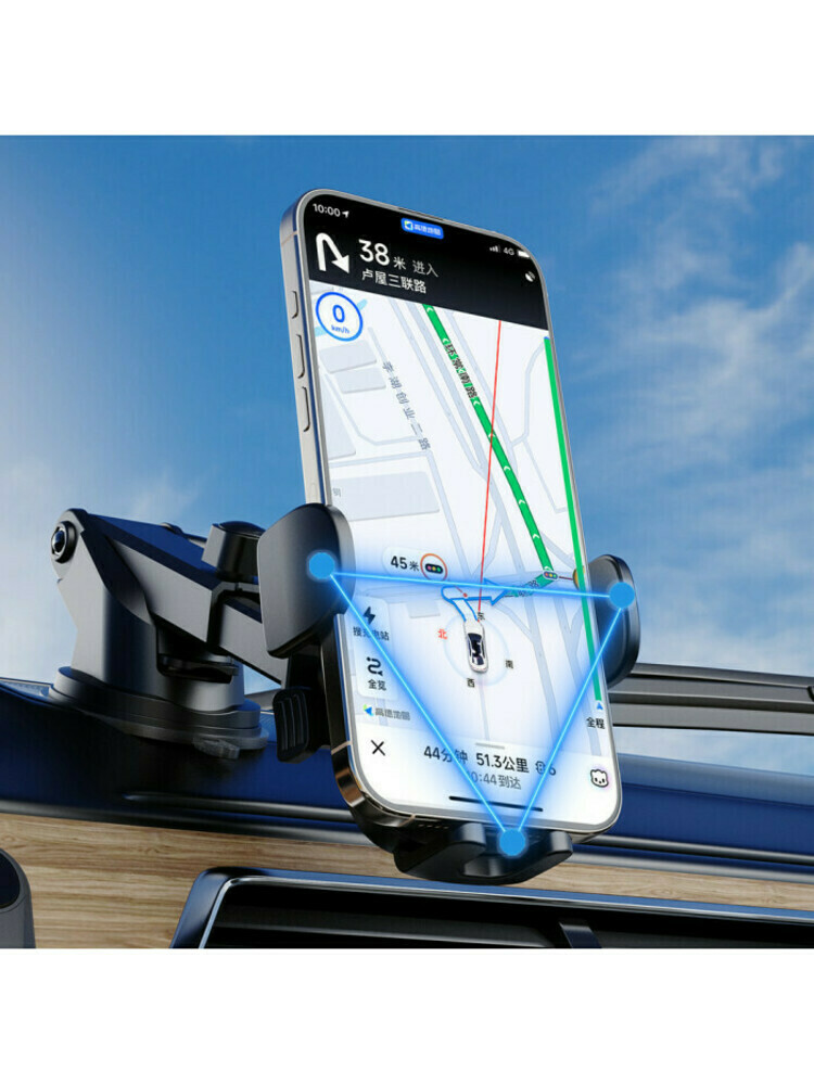 Automobilinis telefono laikiklis Dudao F2N+ su siurbtuku, gravitacinis 360° – juodas