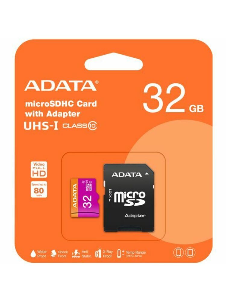 Adata Premier MicroSDHC kortelė 32GB su adapteriu