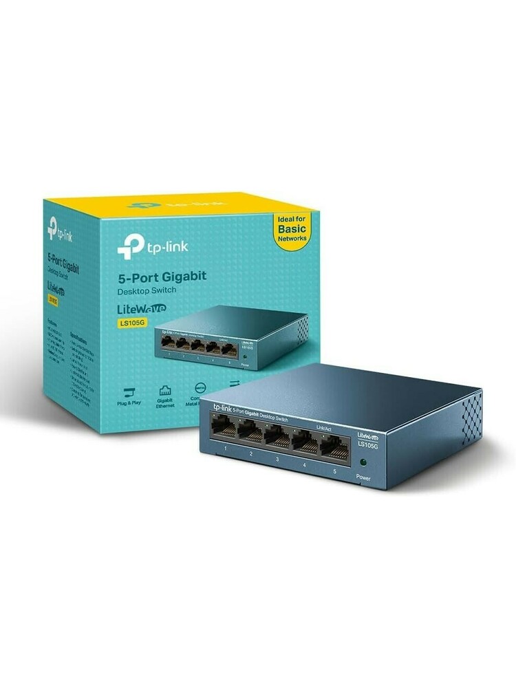 TP-LINK darbalaukio tinklo jungiklis LS105G 10/100/1000 Mbps (RJ-45), nevaldomas, stalinis, Ethernet LAN (RJ-45) prievadai 5