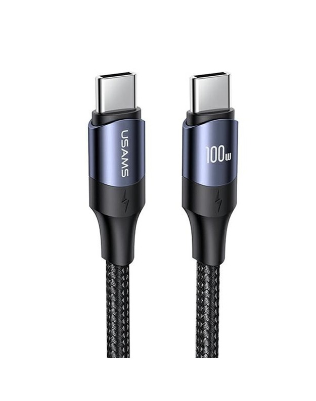 USAMS kabelis U71 USB-C į USB-C 3m 100W PD greito įkrovimo juodas/juodas SJ526USB01 US-SJ526