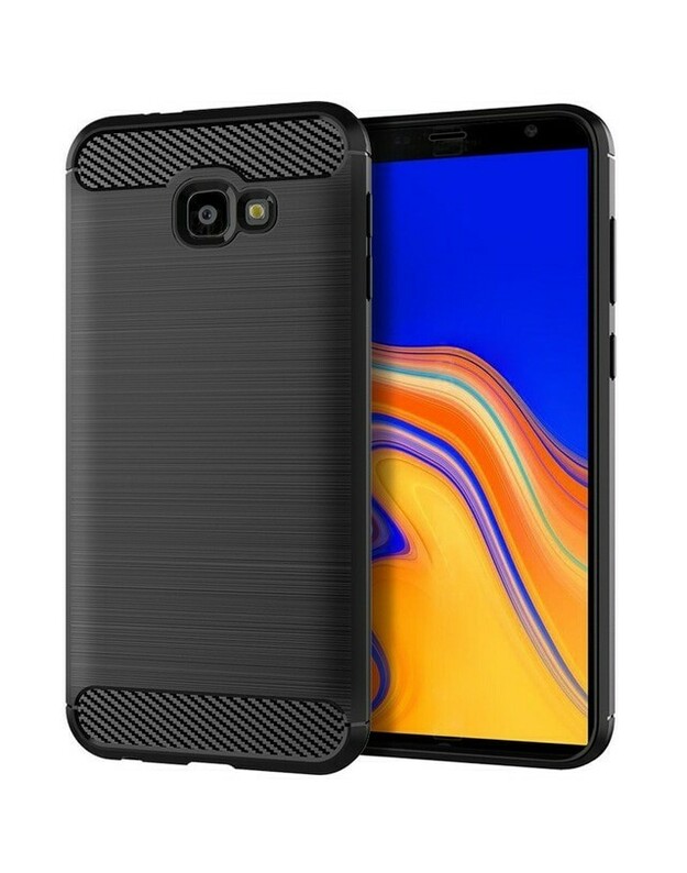 Dėklas Forcell CARBON Samsung Galaxy J4 juodas