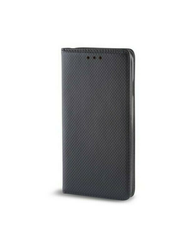 Juodas atverčiamas dėklas Samsung M21 telefonui "Smart Book Magnet"
