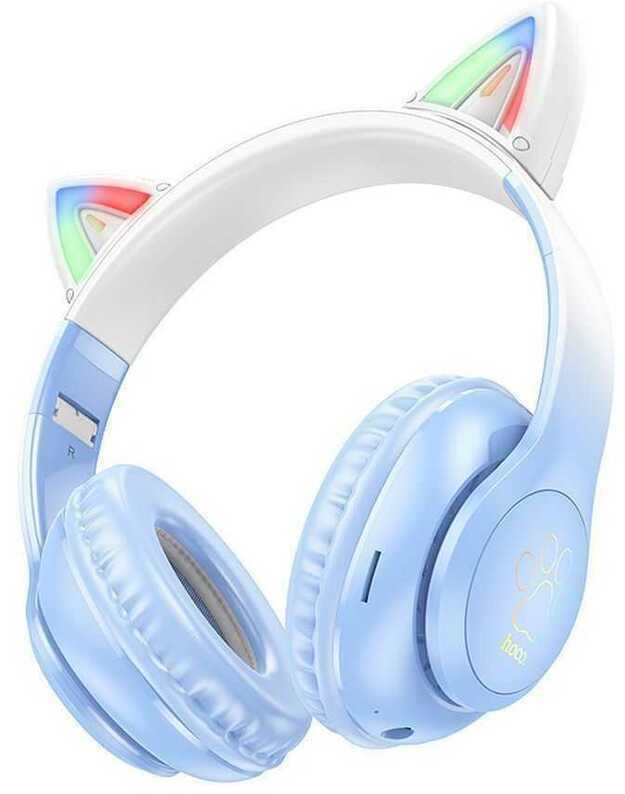 HOCO headphones bluetooth W42 Cat Ear cherry blossom kaina