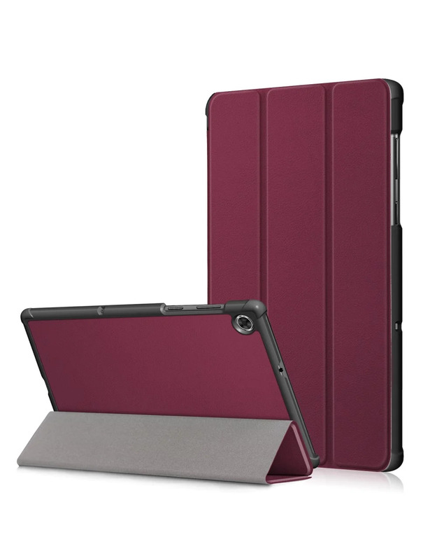 Lenovo Tab M10 HD X306 - bordo spalvos - šoninis atidaromas dėklas su stovu