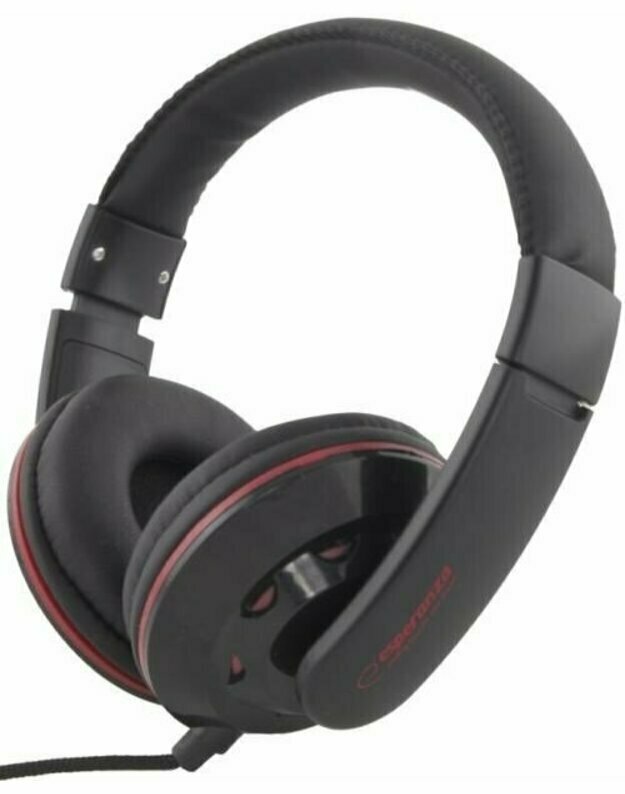 ESPERANZA EH144K CORAL - Ausinės su garso reguliacija 3m | Juoda