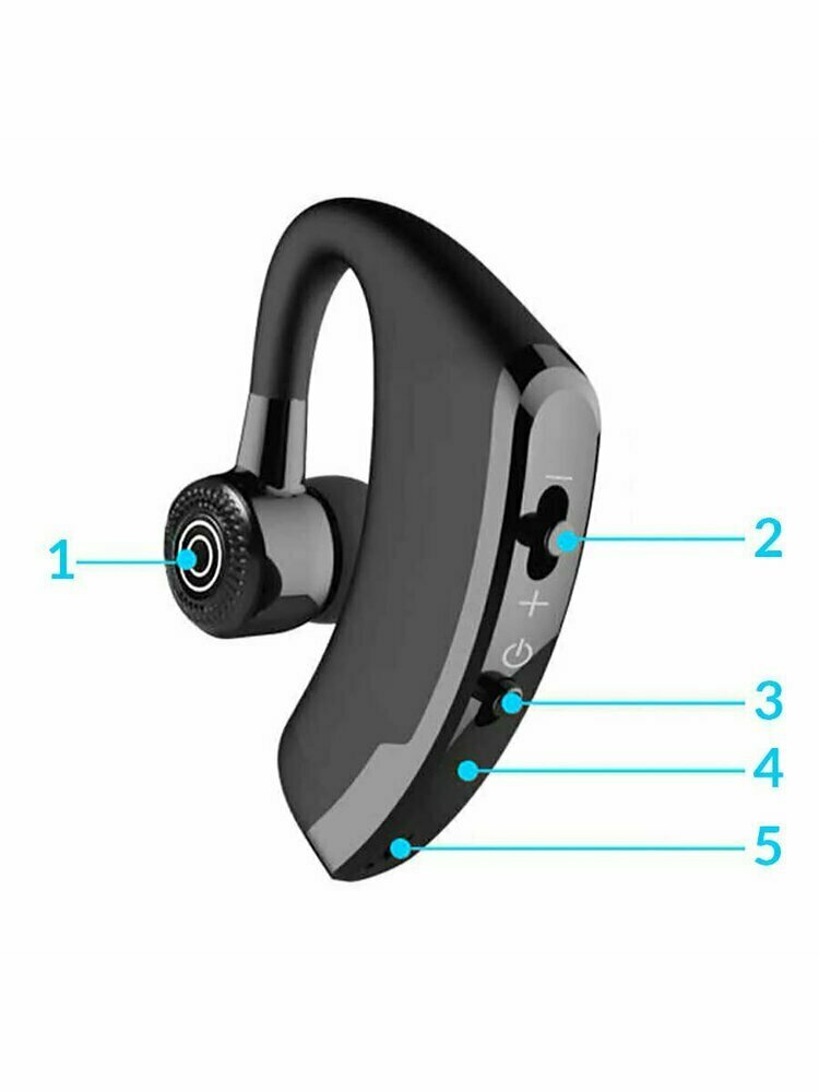 „Bluetooth“ stereofoninė laisvų rankų įranga v9 juoda