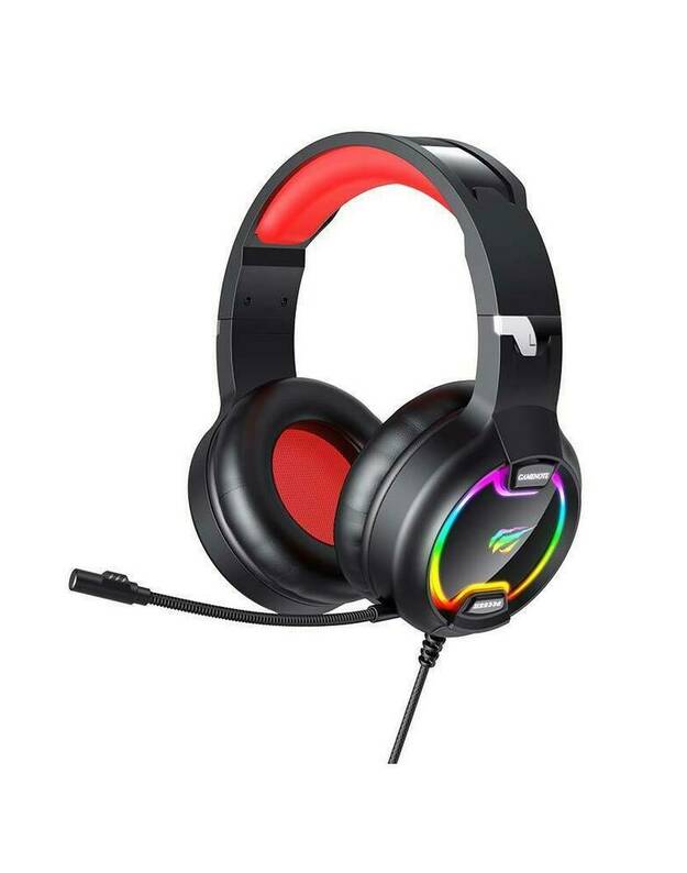 Havit GAMENOTE H2233D žaidimų ausinės RGB (juodai raudonai)