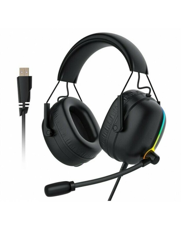 Žaidimų ausinės BlitzWolf AA-GB4, RGB, 7.1 (juodos spalvos)