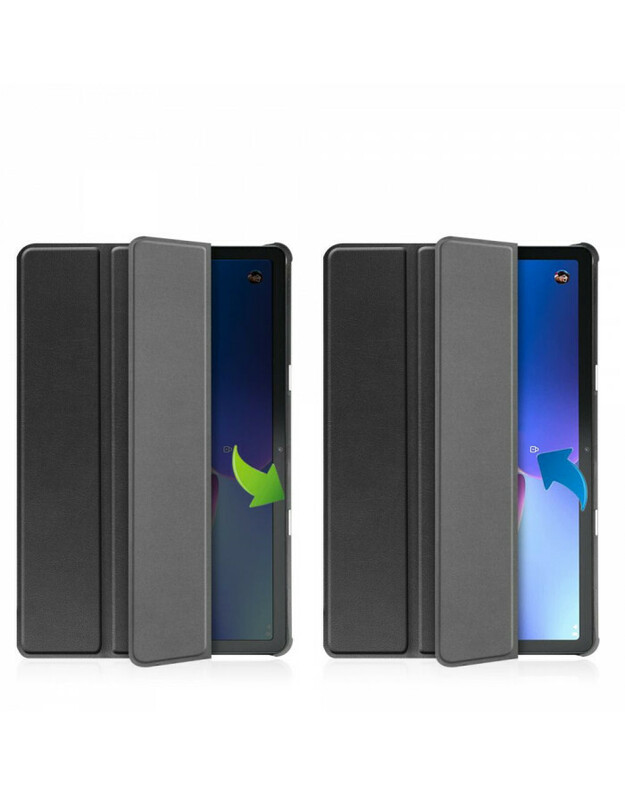Juodas atverčiamas dėklas Lenovo Tab M10 10.1 3rd Gen TB328 planšetei "Tech-Protect Smartcase"