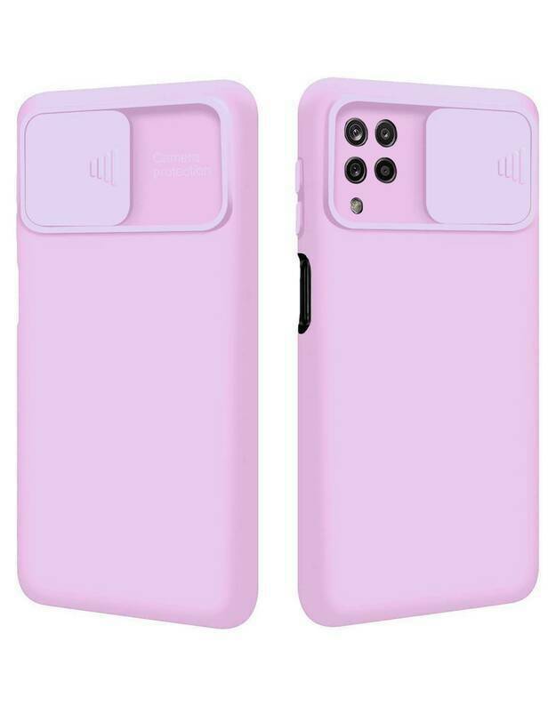 „Samsung Galaxy A22 5G“ dėklas su kameros dangteliu – tamsiai violetinis