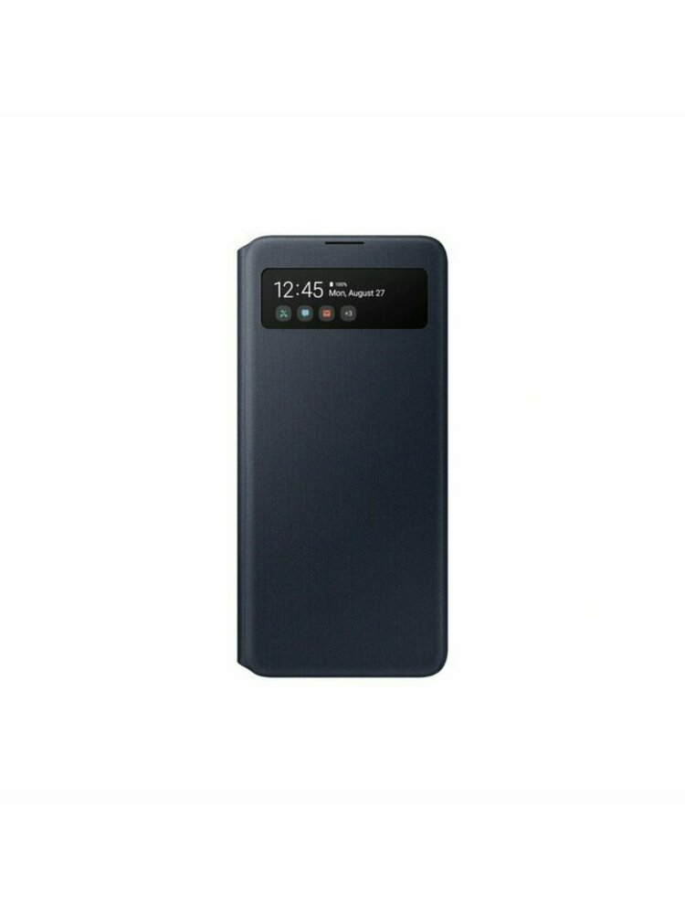 Samsung Galaxy A51 originalus juodas atverčiamas dėklas "S-View Case" telefonui "EF-EA515PBE"
