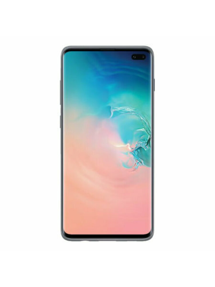 Originalus „Samsung Galaxy S10 Plus“ apsauginis stovas-dėklas – sidabrinis