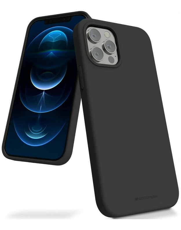 Dėklas Mercury Silicone Case Apple iPhone 13 Pro juodas