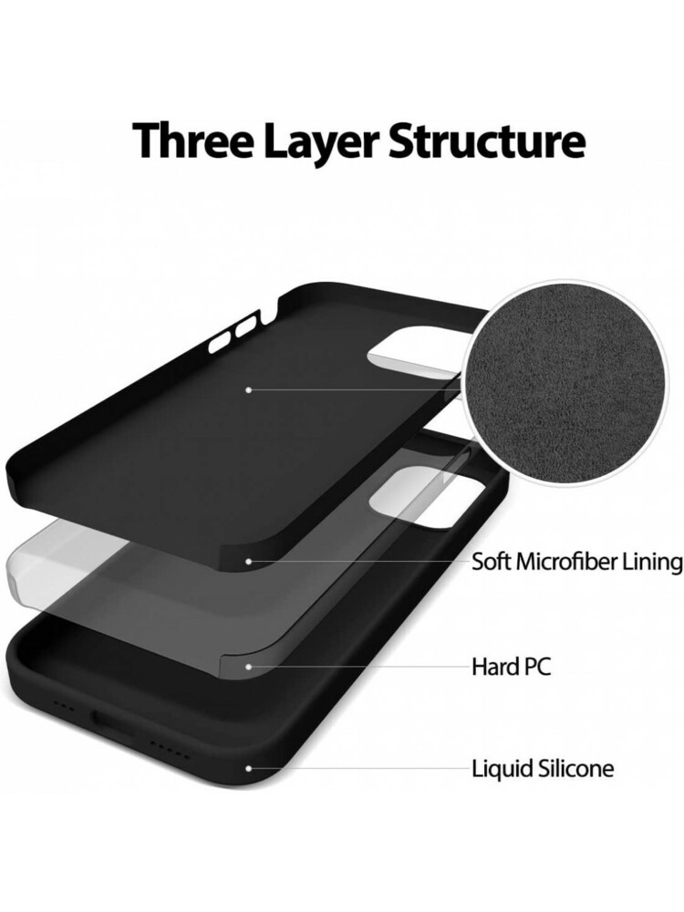 Dėklas Mercury Silicone Case Apple iPhone 13 Pro juodas