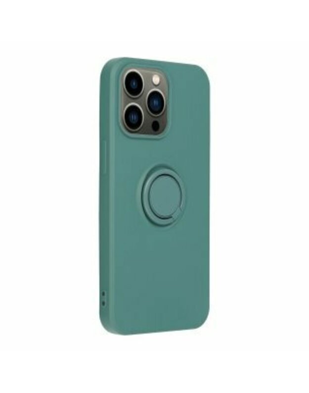 „Forcell“ silikoninis žiedinis dėklas, žalias, skirtas „Apple iPhone 13 Pro“