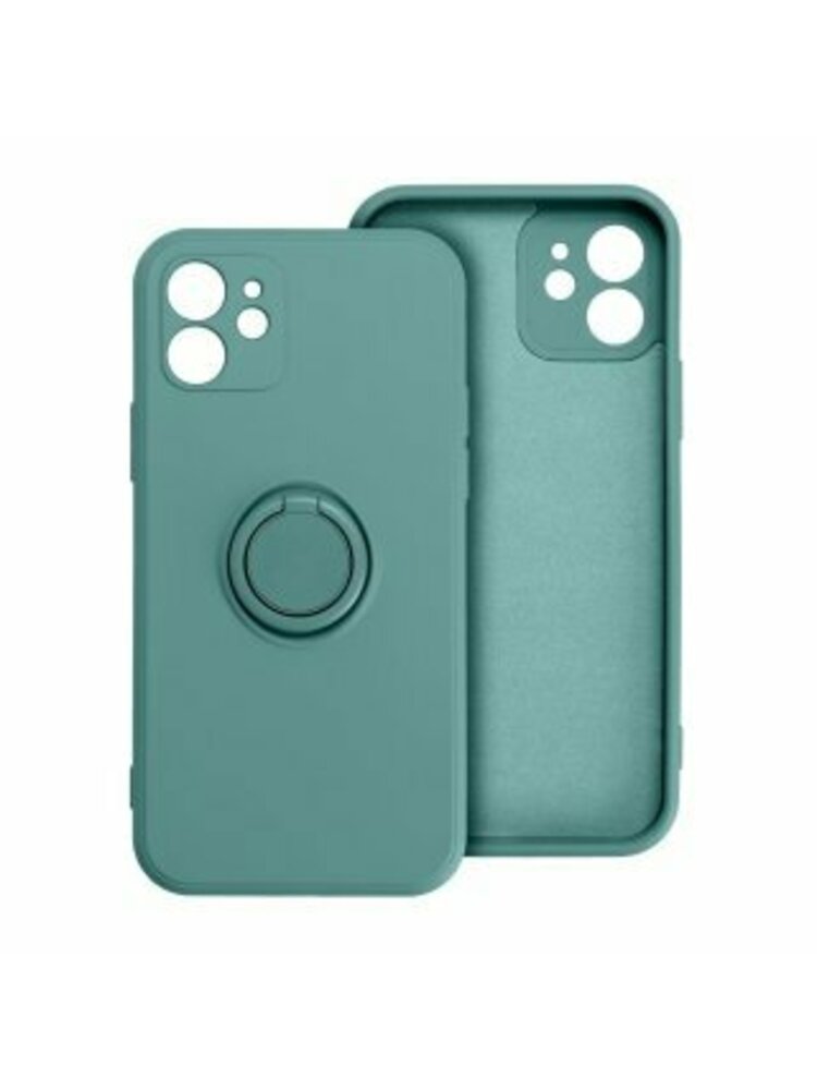 „Forcell“ silikoninis žiedinis dėklas, žalias, skirtas „Apple iPhone 13 Pro“