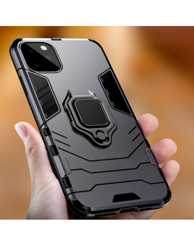„Ring Armor“ dėklas, skirtas „iPhone 13“, juodas