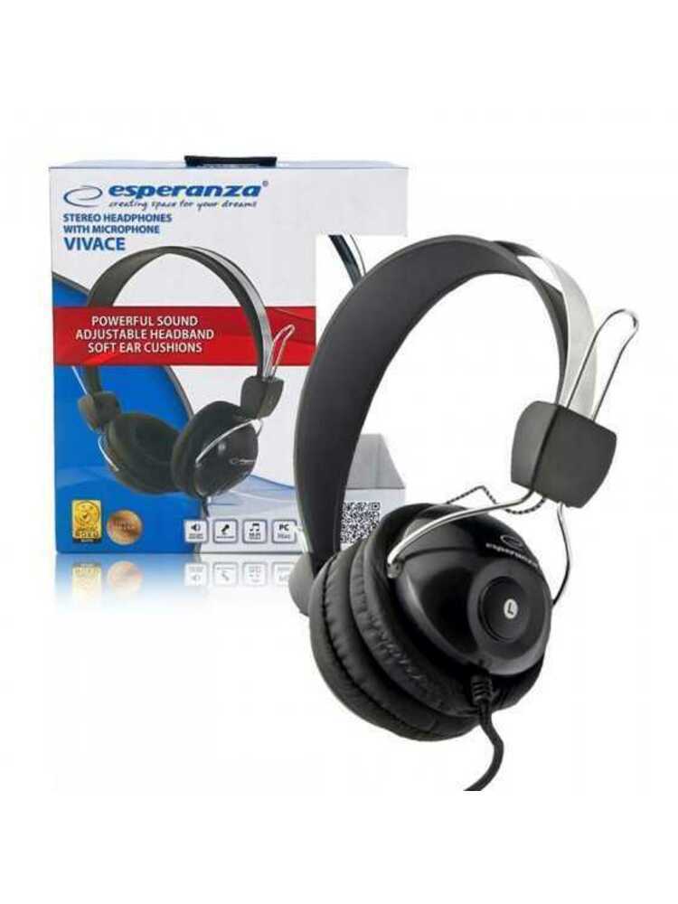 Ausinės Esperanza EH213K DANCE Bluetooth su juodu mikrofonu