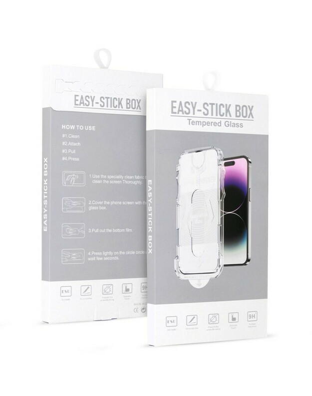 LCD apsauginis stikliukas Easy-Stick Box Apple iPhone 13 / 13 Pro / 14 juodas