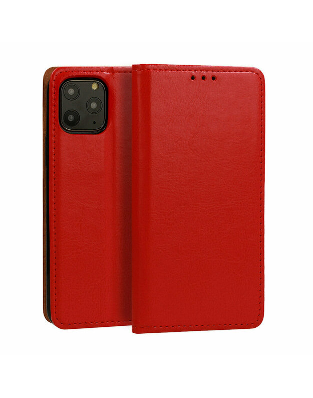 Knygų dėklas su rėmeliu, skirtas „Samsung Galaxy S22 Plus“, raudonas