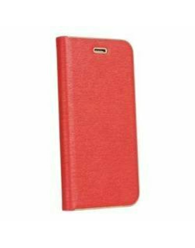 Apple iPhone 13 Pro dėklas, piniginė, LUNA Book, auksinis, elegantiškas, raudonas