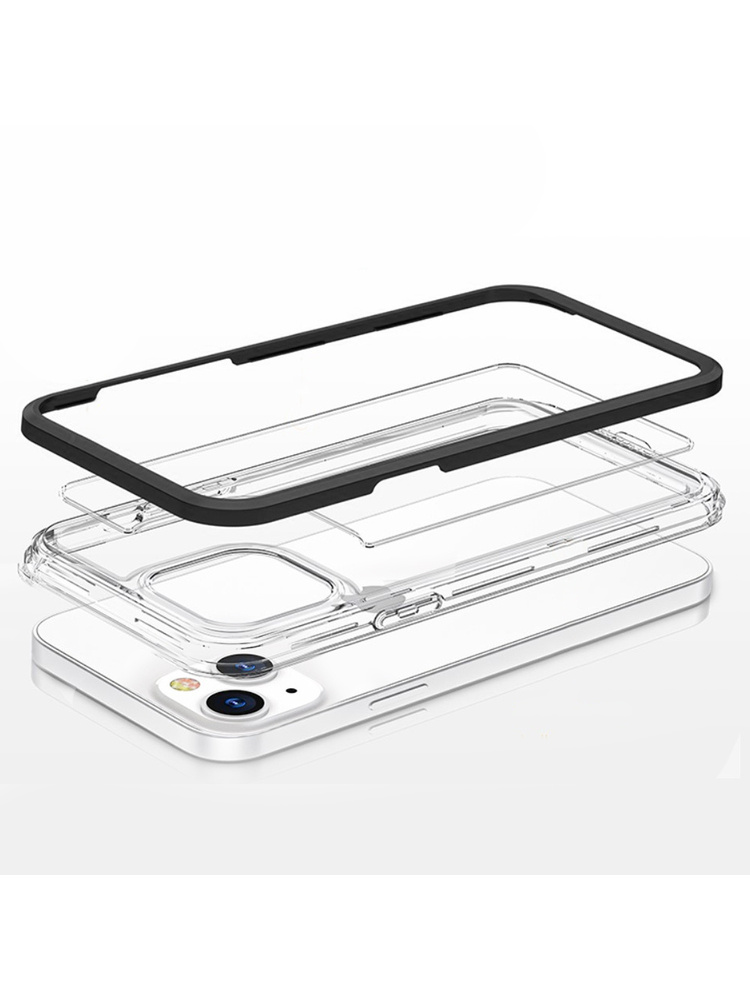 ERBORD dėklas, skirtas iPhone 13, hibridinio rėmelio, juodas