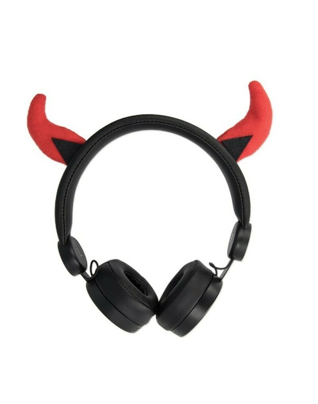 „Forever AH100 Devil“ universalios ausinės vaikams su kabeliu 12m LED gyvūnų ausys 85dB
