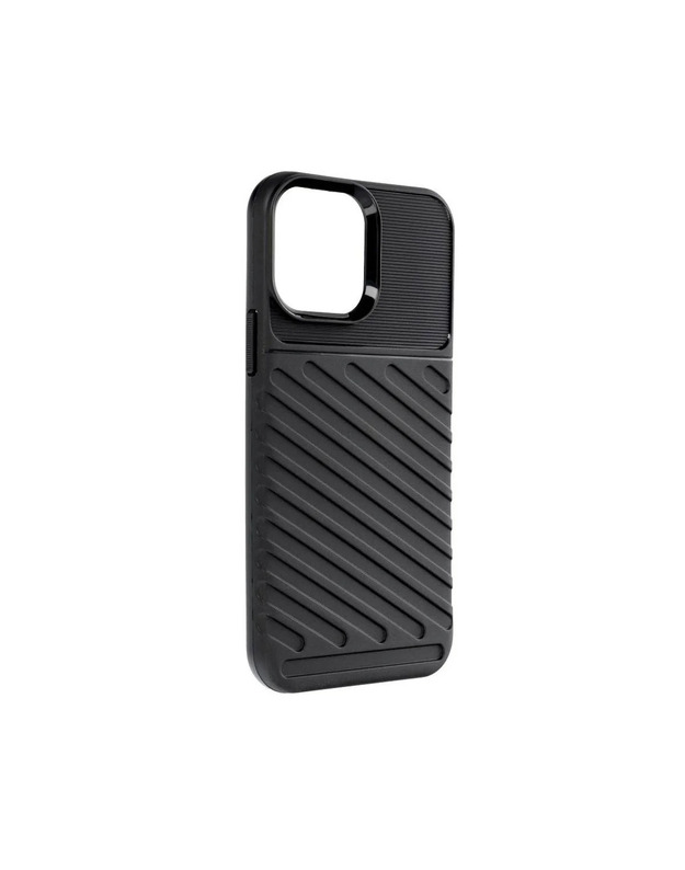 Silikoninis dėklas Forcell Thunder Apple iPhone 13 Pro, juodas